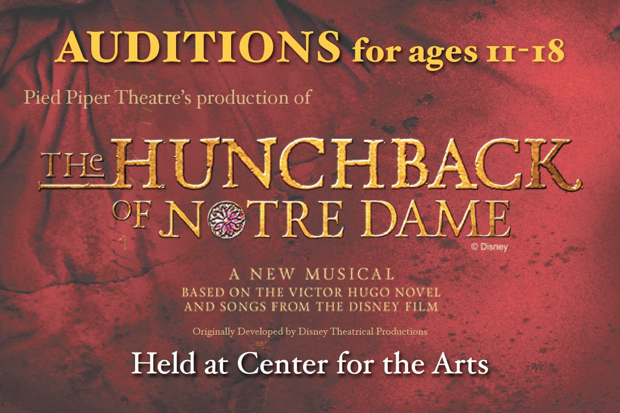 Audition flyer for The Hunchback of Notre Dame