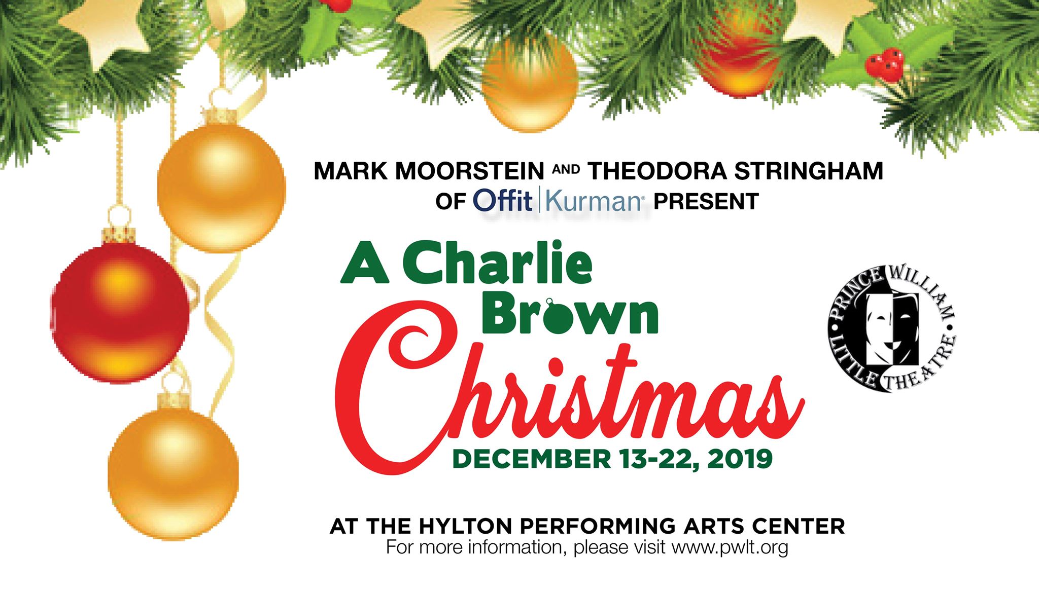 A Charlie Brown Christmas December 13-22 at the Hylton Performing Art Center