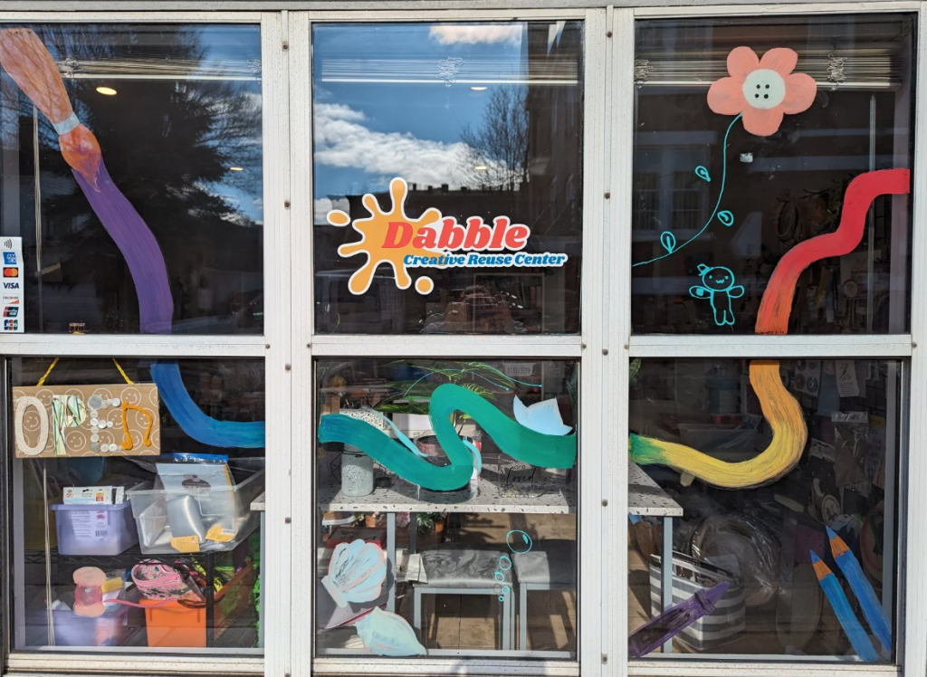 Dabble Creative Reuse Center Store Window