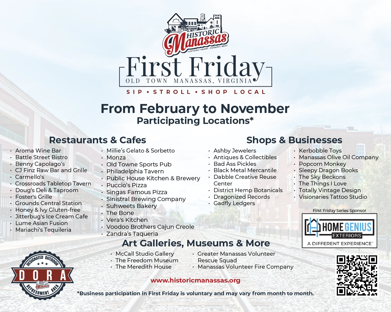 HMI First Friday - Participating Businesses