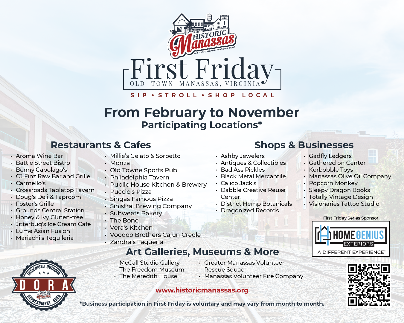 HMI First Friday - Participating Businesses